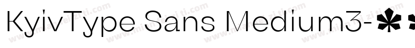 KyivType Sans Medium3字体转换